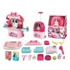 UNOMITOYS 2 IN 1 Pretend Play Pet Trolley Case Dog