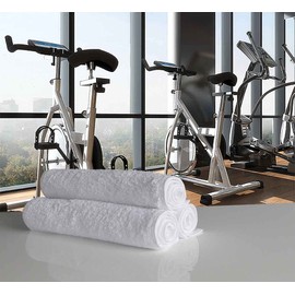Bana Kuru Sports 100% Cotton Gym/Sweat Towel, White 30cm x 100cm, 500gsm