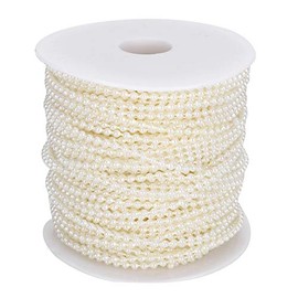 Cadena de Perlas Decorativas de 3mm, Rollo de Cuentas para Manualidades, Decoración de Cortinas Nupciales, Centros de Mesa, Ramo de Novia, Fiesta y Boda, Suministros para Interiore