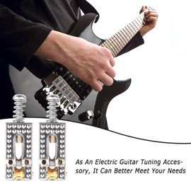 Tremolo Saddle 6 Pieces Bridge Tailpiece Electric Guitar Replacement Parts with 2 Screws, Electric Guitar String Rider Tremolo Bridge Saddle with Roller Electric Guitar Bridge Tailpiece for Spare