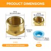 Lyeteung 3 pieces brass reducer G1/2 male thread to G3/8