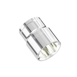 FOCMKEAS 5/8" Shallow Socket, 3/8 Inch Square Drive, 6-Point, SAE, Heat Treated CR-V Steel Imperial Short Stubby Sockets, Full Polishing, 1.1 Inch Length(Sliver, 5/8-Inch)