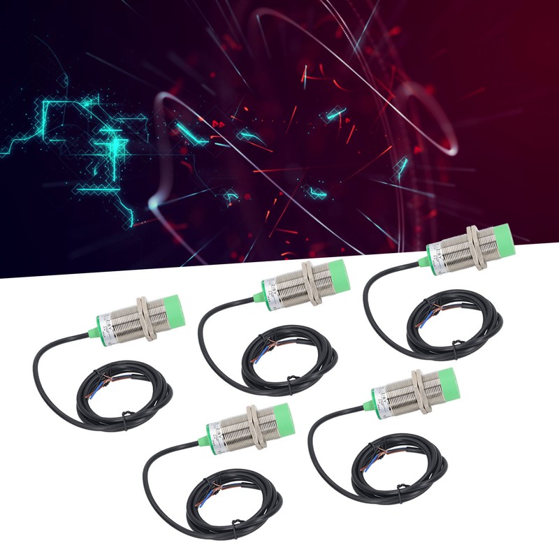 5 Pcs Proximity Sensor PNP Normally Open 15mm Detection IP65
