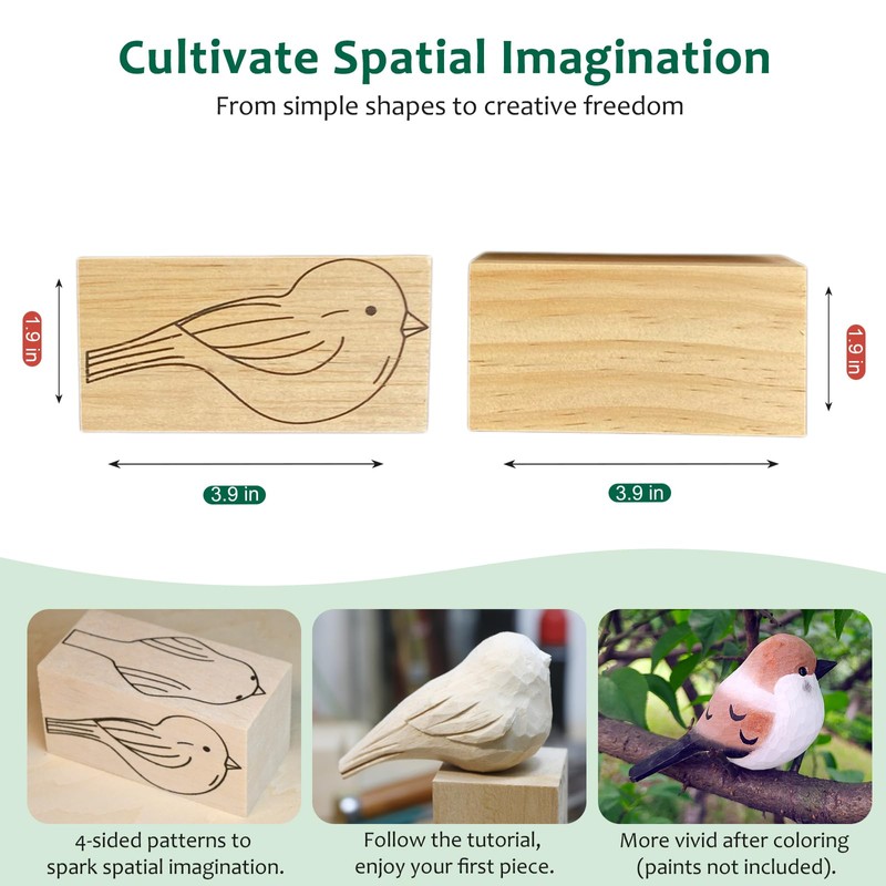 Msamiagfn Wood Carving Kit for Beginners, Essential Wood Whittling Kit