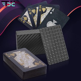 Trendcool Poker Card Game Place Cards Poker with Wooden Box (Black + Box)