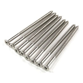 Hinge Outlet Satin Nickel Wood Screws No. 9 X 3 Inch, 96 Pack