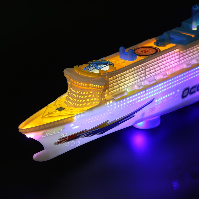 Electric Ocean Liner Cruise Ship Flashing LED Light Kids Musical