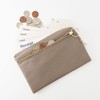 [SLIP-ON] Genuine Leather Wallet Multifunction Pouch OSL Wallet Pouch, Gray