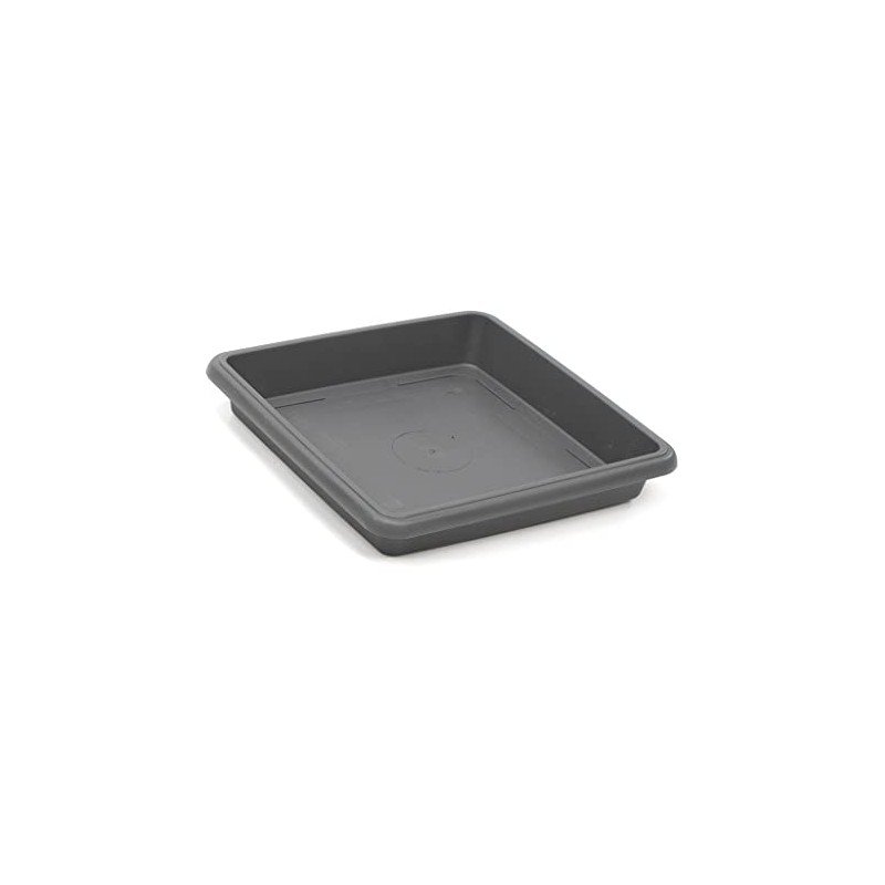 Tildenet Gardenware FPSQS23-A FPSQS23-A Square Garden Saucer 26.5 cm Anthracite