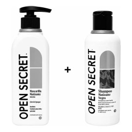 Shampoo Y Mascarilla Matizante Negro Open Secret 300ml C/u