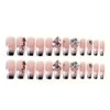 Luxury Press on Nails Coffin Medium Black Ombre French Fake