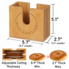 Large Adjustable Bagel Slicer Holder, Bagel Cutter for Small and