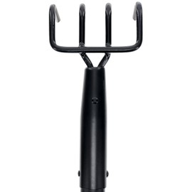 Hooyman 4-Tine Cultivator with Heavy Duty Carbon Steel Construction, No-Slip H-Grip Handles for Gardening, Land Management, Yardwork, Farming, and Outdoors