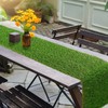 GLOBREEN Artificial Grass Table Runner, Greenery Faux Turf Table Centerpiece