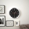 vidaXL Black Wall Clock with Quartz Movement: Featuring Built-In Hygrometer