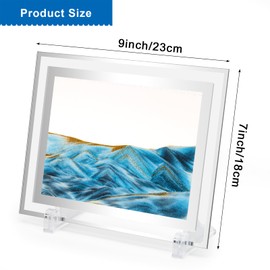 Coitak Moving Sand Art Picture, Dynamic Sand Picture, Desktop Sand Art for Home Decor and Office (7”x9) (9x7inch)
