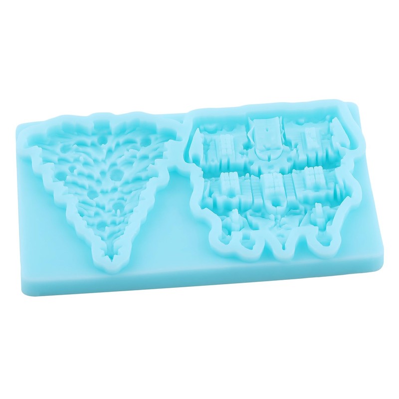 Christmas Tree Silicone Molds Christmas House Fondant Mold