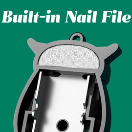 Owl Keychain Nail Clipper, 2 in 1 Portable Foldable Fingernail and Toenail Clippers with Nail File, Unique Owls Keychains Gifts