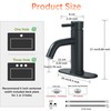 Black Bathroom Faucet, Single Handle Stainless Steel Lavatory Commercial Bathroom