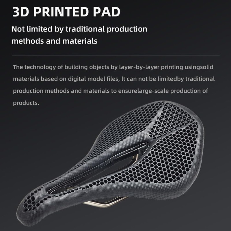 Comphic Bicycle Saddle Honeycomb Black 3D Saddle Breathable Cushion 3D