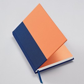 Semikolon Notebook A5, 176 Pages of Fine Swedish Paper, Plain Pages, Cobalt Peach Cover
