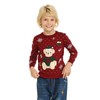 LittleSpring Toddler Girls Christmas Sweater Crewneck Ugly Xmas Bear Pullover
