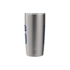 Red and Blue Sports Number 6 Jersey Uniform Player Fan Stainless Steel Insulated Tumbler