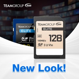 TEAMGROUP Elite 128GB UHS-I U3 V30 UHD Read Speed up to 100MB/s SDXC High Speed 4K Memory Card Compatible with Canon Sony Nikon Panasonic FUJIFILM Digital Camera TESDXC128GIV3069