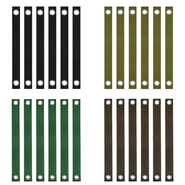 SEIWEI 24 Stück Baumstützgurte, Pflanzenbefestigungsklammer, Baumpfahl-Bindungsgürtel mit Ösen für Gärten,