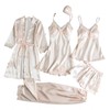 CHEHILLJuego de 5 Piezas Sexy de Pijama para Mujer, Batas