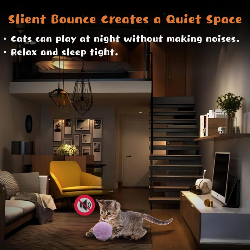BaiKevin Low Noise Interactive Cat Ball Launcher Gun, 1 Noise-Reduced