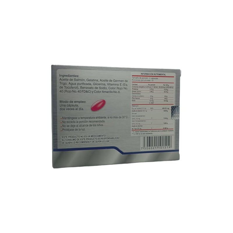 Salmomega 30 capsulas Suplemento para una Óptima Salud Cerebral con