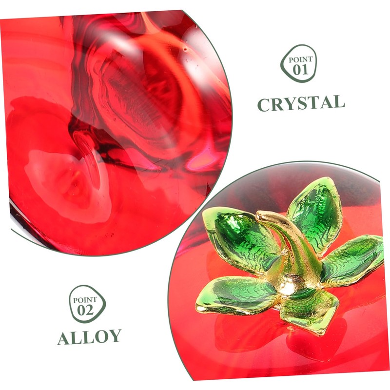 Cabilock 2pcs Primitive Fall Decor Crystal Fruit Ornament Home Fruit