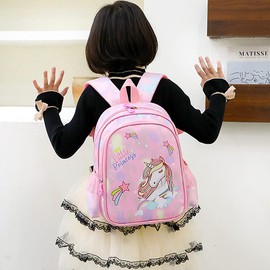 A-QMZL Kids Backpack Unicorn Children Rucksack Toddler Kindergarten School Bags for 2-6 Boys Girls