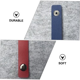 CAXUSD 10pcs Microfiber Leather Cord Organizer Cable Winder for Earphones and Desktop Management Mixed Colors Tidy up Your Workspace Snap Fasteners