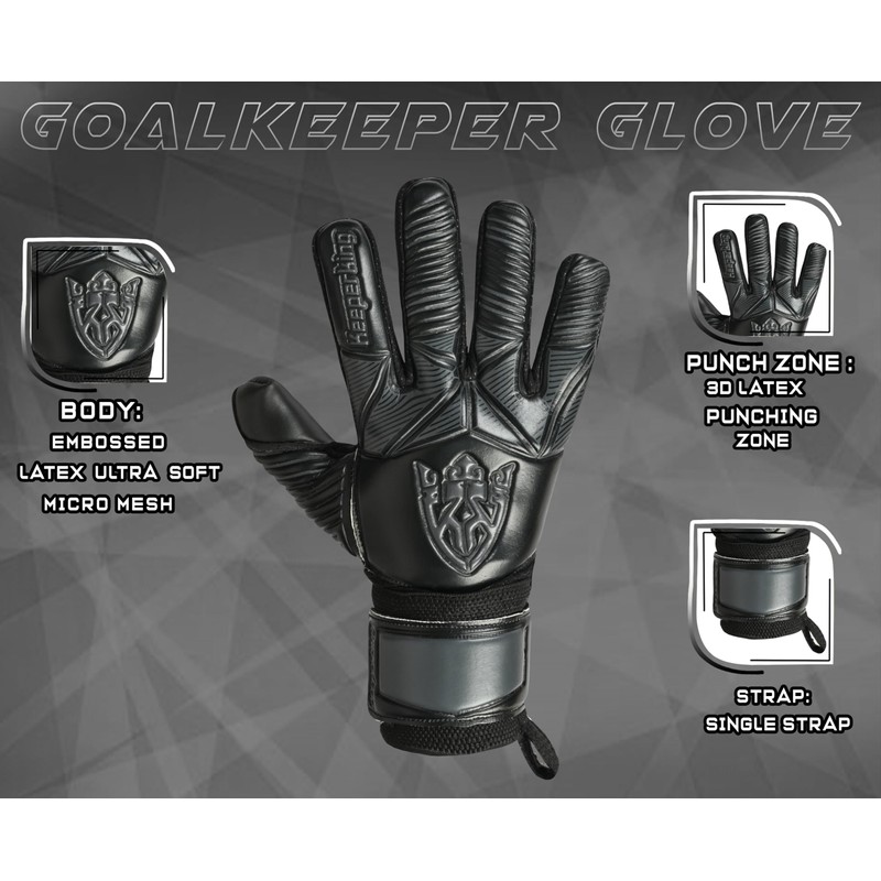 Keeperking Goalkeeper Gloves Children Youth Adults Football Gloves without Fingersave