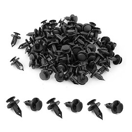 Plastic Expanding Rivets 100 pcs Push-type Clamp Plastic Fixed Clip Fasteners 8mm Dia Hole Clips for Honda for Acura Black