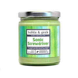 Sonic Screwdriver Scented Soy Candle - highly scented - lime, orange, vanilla