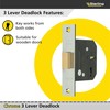Sterling MLD330N MLD330 3-inch/76mm 3-Lever Deadlock-Nickel, Chrome, 3.0" 76mm