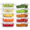 Bayco 10 Pack Glass Meal Prep Containers, Glass Food Storage