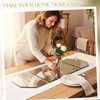 Dandat 3 Pcs Irregular Glass Mirror Trays Centerpieces for Table,