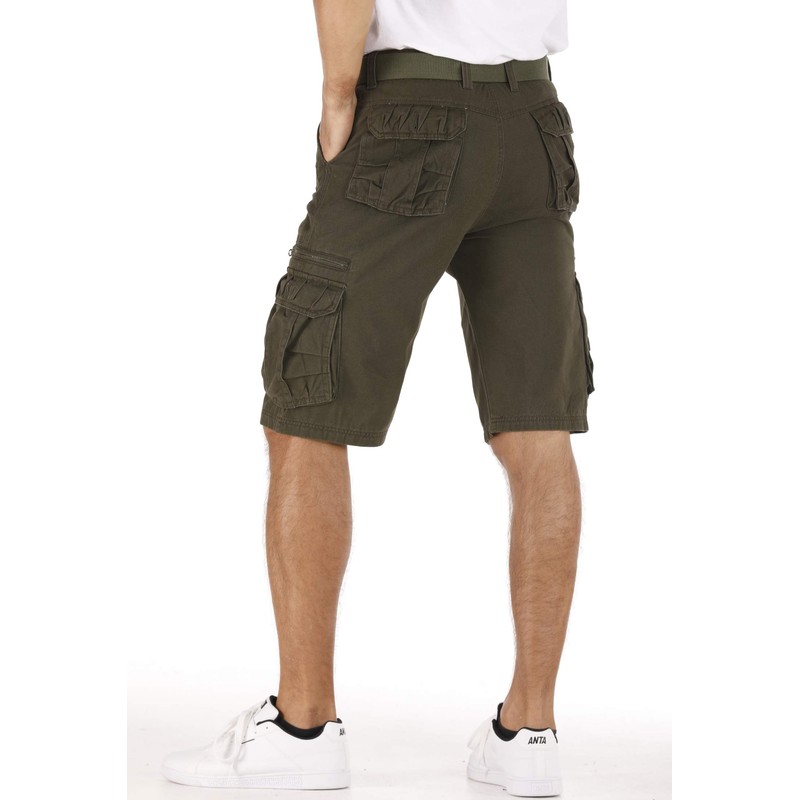 Erston Men's Lightweight Multi Pocket Casual Outdoor Twill Cargo Shorts
