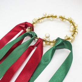 Gift Wrapping Satin Ribbon for Flower Bouquet Arts Crafts Sewing 25 Yard Each Roll Ribbon for Trim Bow Merry Christmas Decoration (Christmas Red Green -2, 3/4 inch Width)