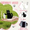 Wshxjzyay 2 Pack Cat Whisker Holder, Cute Black Cat Vase