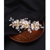 Deniferymakeup Bride Wedding Hair Comb Clip Gold Flower Bridal Hair