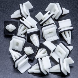 Rexka 15pcs Rocker Panel Moulding Clip for Honda Acura 91513-SM4-000 Accord, Civic, Civic Del Sol, Cr-v, Element, Odyssey, Pilot, Prelude, CL, Integra, Legend, MDX, RL, RSX, TL, TSX, Vigor