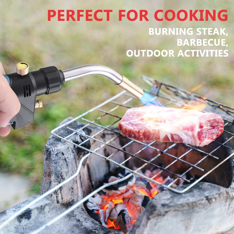 MAPP/MAP/PROPANE Gas Torch,Torch Head,Use Brazing, Copper Pipe Connection, Maximum Temperature