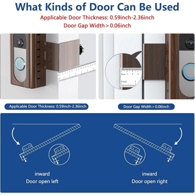 Blink, Ring Anti-Theft Video Doorbell Mount Compatible with Ring/Blink Wireless