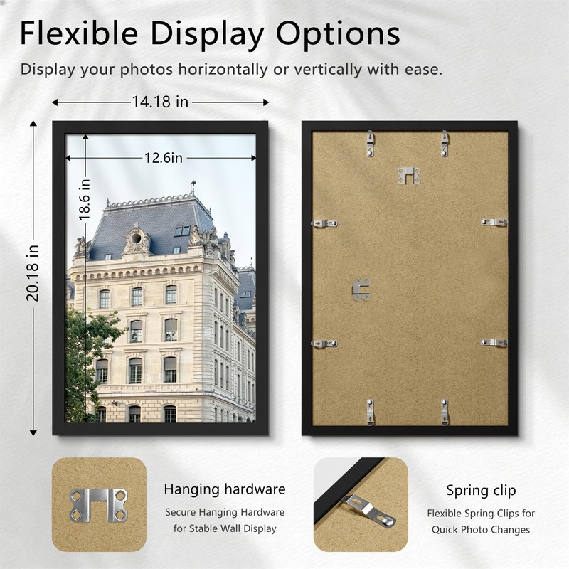 PEALSN 13x19 Picture Frame Black,Wall Gallery Frame for Wall Mounting