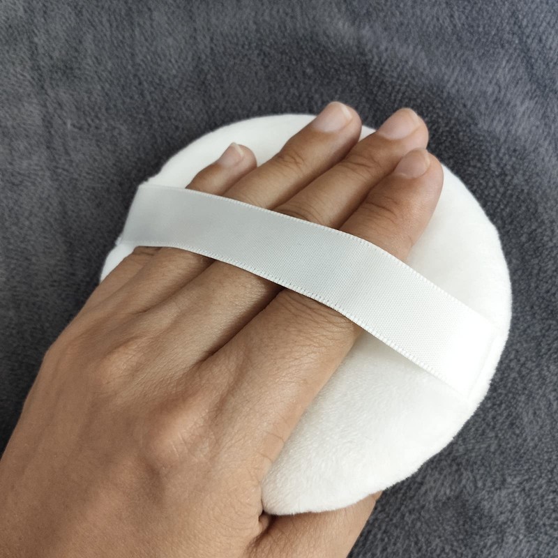 Topwon 4 Inch Powder Puff, Washable Large Body Powder Puff,